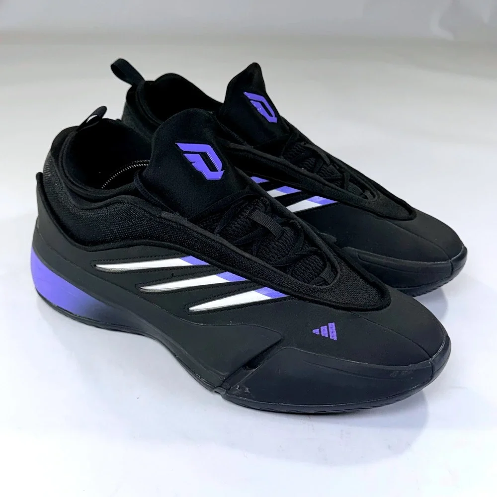 Adidas Dame 9 Basketball Shoe Mens 11.5 Black Purple JI1938 Damian Lillard Court